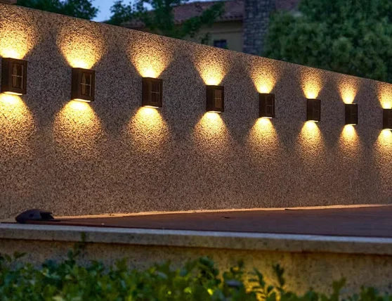 LED Slim Solar Lamp Lamp 2 Focus Warm Light for Wall IP65 - Neverdie Store