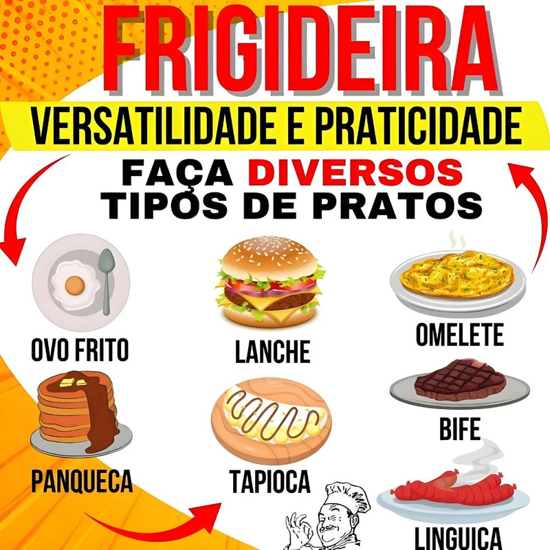 frigideira entiaderente com 3 partições